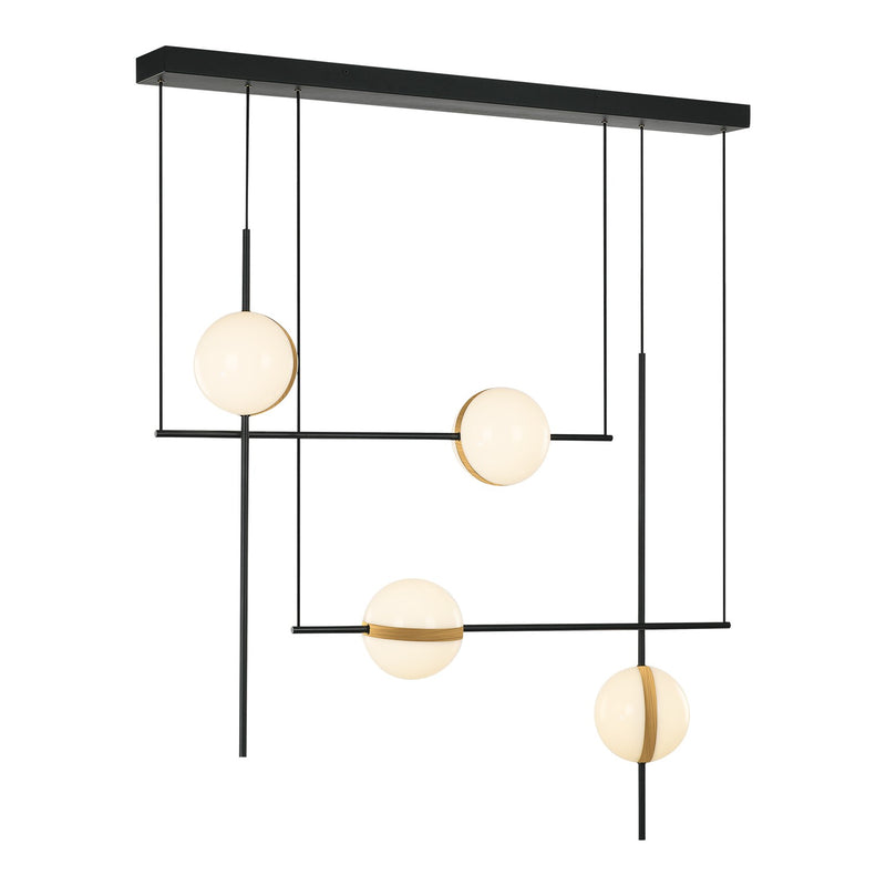 Alora - LP302004MBBG - LED Pendant - Tagliato - Matte Black/Brushed Gold