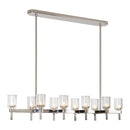 Ten Light Linear Pendant<br /><span style="color:#4AB0CE;">Entrega: 4-10 dias en USA</span><br /><span style="color:#4AB0CE;font-size:60%;">PREGUNTE POR ENTREGA EN PANAMA</span><br />Collection: Lucian<br />Finish: Polished Nickel/Clear Crystal