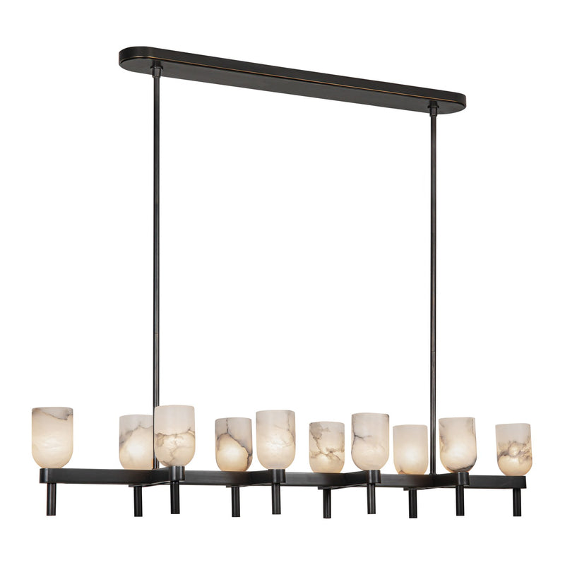 Ten Light Linear Pendant<br /><span style="color:#4AB0CE;">Entrega: 4-10 dias en USA</span><br /><span style="color:#4AB0CE;font-size:60%;">PREGUNTE POR ENTREGA EN PANAMA</span><br />Collection: Lucian<br />Finish: Urban Bronze/Alabaster