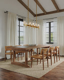 Alora - LP338052VBAR - Ten Light Linear Pendant - Lucian - Vintage Brass/Alabaster