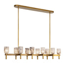 Ten Light Linear Pendant<br /><span style="color:#4AB0CE;">Entrega: 4-10 dias en USA</span><br /><span style="color:#4AB0CE;font-size:60%;">PREGUNTE POR ENTREGA EN PANAMA</span><br />Collection: Lucian<br />Finish: Vintage Brass/Alabaster