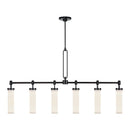 Six Light Linear Pendant<br /><span style="color:#4AB0CE;">Entrega: 4-10 dias en USA</span><br /><span style="color:#4AB0CE;font-size:60%;">PREGUNTE POR ENTREGA EN PANAMA</span><br />Collection: Wynwood<br />Finish: Urban Bronze/Glossy Opal