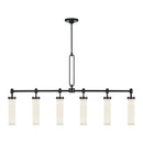 Six Light Linear Pendant<br /><span style="color:#4AB0CE;">Entrega: 4-10 dias en USA</span><br /><span style="color:#4AB0CE;font-size:60%;">PREGUNTE POR ENTREGA EN PANAMA</span><br />Collection: Wynwood<br />Finish: Urban Bronze/Glossy Opal