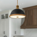 Alora - PD331016MBVB - Two Light Pendant - Doral - Matte Black/Vintage Brass