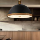 Alora - PD331024MBVB - Three Light Pendant - Doral - Matte Black/Vintage Brass
