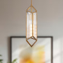 Alora - PD332119VBCR - One Light Pendant - Cairo - Ribbed Glass/Vintage Brass