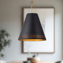 Three Light Pendant<br /><span style="color:#4AB0CE;">Entrega: 4-10 dias en USA</span><br /><span style="color:#4AB0CE;font-size:60%;">PREGUNTE POR ENTREGA EN PANAMA</span><br />Collection: Brickell<br />Finish: Matte Black/Hazelnut Leather