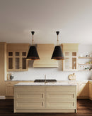 Alora - PD342020MBHL - Three Light Pendant - Brickell - Matte Black/Hazelnut Leather