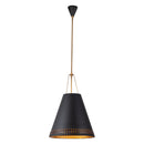 Three Light Pendant<br /><span style="color:#4AB0CE;">Entrega: 4-10 dias en USA</span><br /><span style="color:#4AB0CE;font-size:60%;">PREGUNTE POR ENTREGA EN PANAMA</span><br />Collection: Brickell<br />Finish: Matte Black/Hazelnut Leather