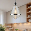 Alora - PD348022PNPG - One Light Pendant - Willard - Polished Nickel/Prismatic Glass