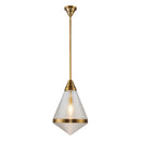 One Light Pendant<br /><span style="color:#4AB0CE;">Entrega: 4-10 dias en USA</span><br /><span style="color:#4AB0CE;font-size:60%;">PREGUNTE POR ENTREGA EN PANAMA</span><br />Collection: Willard<br />Finish: Vintage Brass/Prismatic Glass