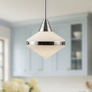 Alora - PD348114PNOP - One Light Pendant - Willard - Polished Nickel/Opal Matte Glass