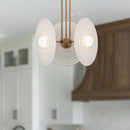 Alora - PD350318VBGO - LED Pendant - Harbour - Vintage Brass/Glossy Opal