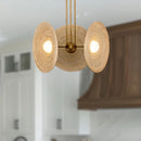 Alora - PD350318VBWO - LED Pendant - Harbour - Vintage Brass/Woven