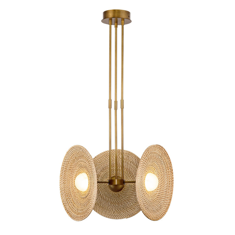 LED Pendant<br /><span style="color:#4AB0CE;">Entrega: 4-10 dias en USA</span><br /><span style="color:#4AB0CE;font-size:60%;">PREGUNTE POR ENTREGA EN PANAMA</span><br />Collection: Harbour<br />Finish: Vintage Brass/Woven