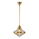 One Light Pendant<br /><span style="color:#4AB0CE;">Entrega: 4-10 dias en USA</span><br /><span style="color:#4AB0CE;font-size:60%;">PREGUNTE POR ENTREGA EN PANAMA</span><br />Collection: Willard<br />Finish: Vintage Brass/Prismatic Glass
