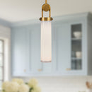 Alora - PD355015VBGO - One Light Pendant - Wynwood - Vintage Brass/Glossy Opal