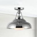 Alora - SF344012PNGO - One Light Semi-Flush Mount - Palmetto - Polished Nickel/Glossy Opal
