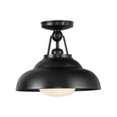 One Light Semi-Flush Mount<br /><span style="color:#4AB0CE;">Entrega: 4-10 dias en USA</span><br /><span style="color:#4AB0CE;font-size:60%;">PREGUNTE POR ENTREGA EN PANAMA</span><br />Collection: Palmetto<br />Finish: Urban Bronze/Glossy Opal