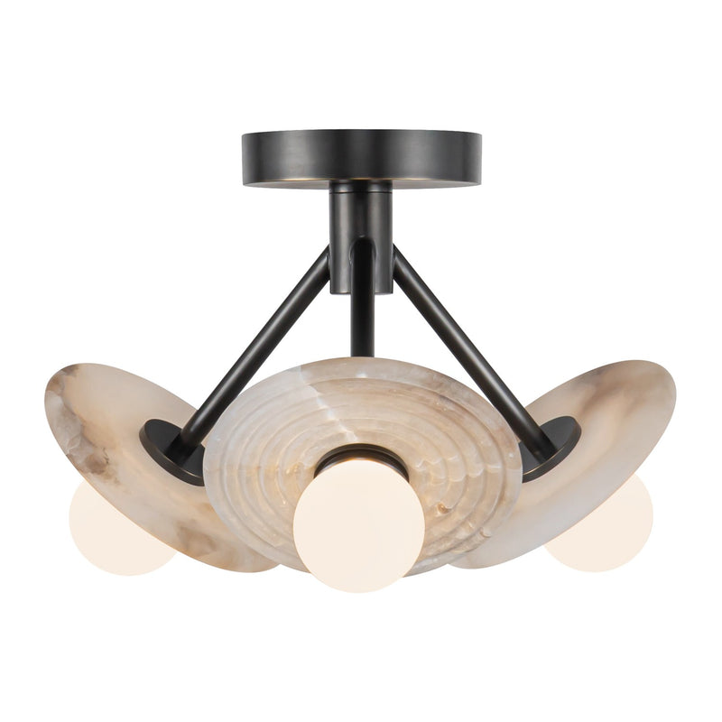 LED Semi Flush Mount<br /><span style="color:#4AB0CE;">Entrega: 4-10 dias en USA</span><br /><span style="color:#4AB0CE;font-size:60%;">PREGUNTE POR ENTREGA EN PANAMA</span><br />Collection: Dahlia<br />Finish: Urban Bronze/Alabaster