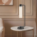 One Light Table Lamp<br /><span style="color:#4AB0CE;">Entrega: 4-10 dias en USA</span><br /><span style="color:#4AB0CE;font-size:60%;">PREGUNTE POR ENTREGA EN PANAMA</span><br />Collection: Wynwood<br />Finish: Urban Bronze/Glossy Opal
