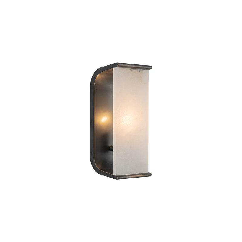 One Light Wall Sconce<br /><span style="color:#4AB0CE;">Entrega: 4-10 dias en USA</span><br /><span style="color:#4AB0CE;font-size:60%;">PREGUNTE POR ENTREGA EN PANAMA</span><br />Collection: Abbott<br />Finish: Urban Bronze/Alabaster