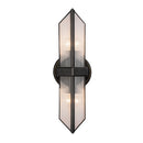 Two Light Vanity<br /><span style="color:#4AB0CE;">Entrega: 4-10 dias en USA</span><br /><span style="color:#4AB0CE;font-size:60%;">PREGUNTE POR ENTREGA EN PANAMA</span><br />Collection: Cairo<br />Finish: Urban Bronze/Ribbed Glass