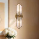 Alora - WV332815VBCR - Two Light Vanity - Cairo - Vintage Brass/Ribbed Glass