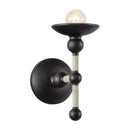 One Light Wall Sconce<br /><span style="color:#4AB0CE;">Entrega: 4-10 dias en USA</span><br /><span style="color:#4AB0CE;font-size:60%;">PREGUNTE POR ENTREGA EN PANAMA</span><br />Collection: Nadine<br />Finish: Matte Black/Cotton