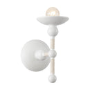 One Light Wall Sconce<br /><span style="color:#4AB0CE;">Entrega: 4-10 dias en USA</span><br /><span style="color:#4AB0CE;font-size:60%;">PREGUNTE POR ENTREGA EN PANAMA</span><br />Collection: Nadine<br />Finish: Matte White/Cotton