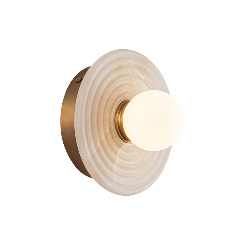 LED Vanity<br /><span style="color:#4AB0CE;">Entrega: 4-10 dias en USA</span><br /><span style="color:#4AB0CE;font-size:60%;">PREGUNTE POR ENTREGA EN PANAMA</span><br />Collection: Dahlia<br />Finish: Vintage Brass/Alabaster