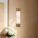 Alora - WV348218VBOP - Two Light Vanity - Willard - Vintage Brass/Opal Matte Glass