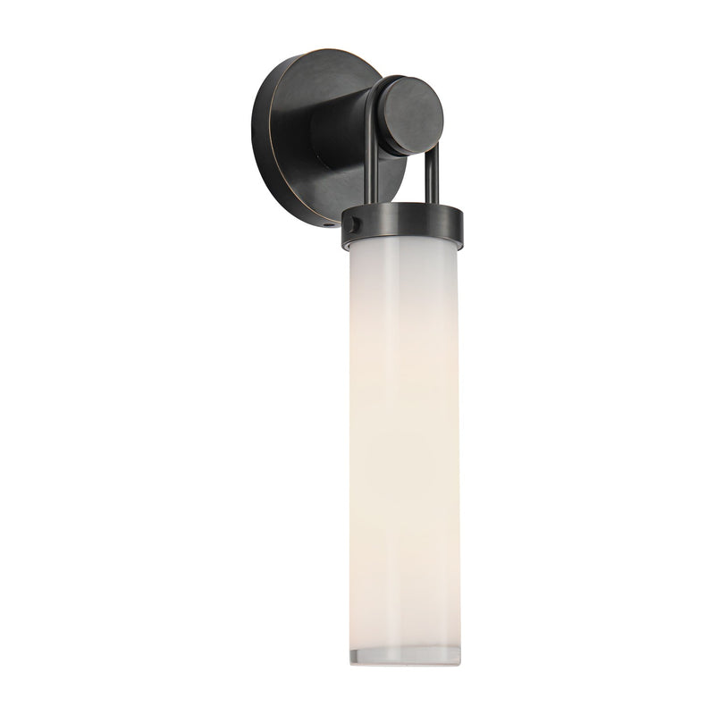 One Light Wall Sconce<br /><span style="color:#4AB0CE;">Entrega: 4-10 dias en USA</span><br /><span style="color:#4AB0CE;font-size:60%;">PREGUNTE POR ENTREGA EN PANAMA</span><br />Collection: Wynwood<br />Finish: Urban Bronze/Glossy Opal