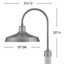 LED Post Top or Pier Mount Lantern<br /><span style="color:#4AB0CE;">Entrega: 4-10 dias en USA</span><br /><span style="color:#4AB0CE;font-size:60%;">PREGUNTE POR ENTREGA EN PANAMA</span><br />Collection: Forge<br />Finish: Antique Brushed Aluminum