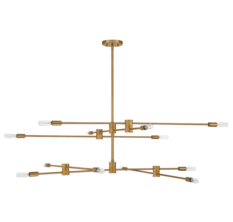 12 Light Chandelier<br /><span style="color:#4AB0CE;">Entrega: 4-10 dias en USA</span><br /><span style="color:#4AB0CE;font-size:60%;">PREGUNTE POR ENTREGA EN PANAMA</span><br />Collection: Lyrique<br />Finish: Warm Brass