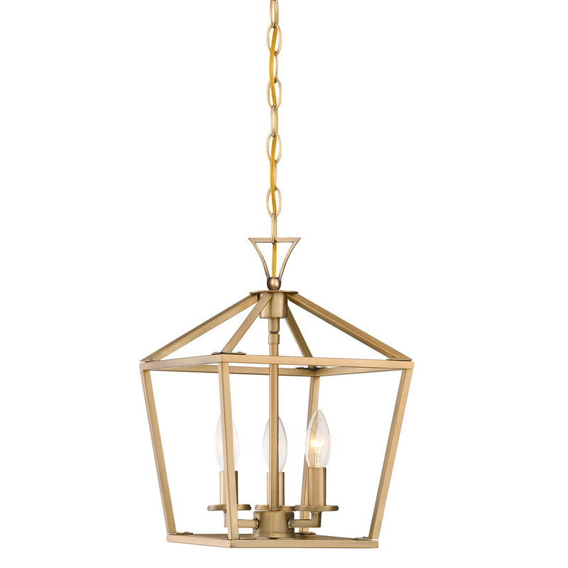 Three Light Pendant<br /><span style="color:#4AB0CE;">Entrega: 4-10 dias en USA</span><br /><span style="color:#4AB0CE;font-size:60%;">PREGUNTE POR ENTREGA EN PANAMA</span><br />Collection: Townsend<br />Finish: Warm Brass