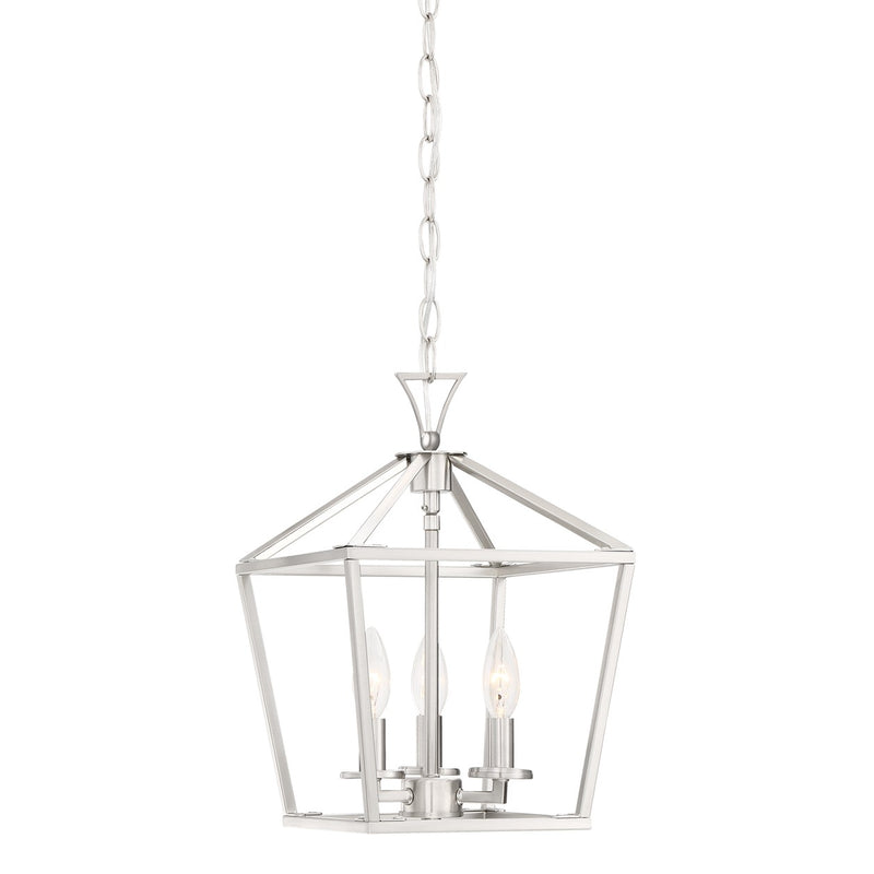 Three Light Pendant<br /><span style="color:#4AB0CE;">Entrega: 4-10 dias en USA</span><br /><span style="color:#4AB0CE;font-size:60%;">PREGUNTE POR ENTREGA EN PANAMA</span><br />Collection: Townsend<br />Finish: Satin Nickel