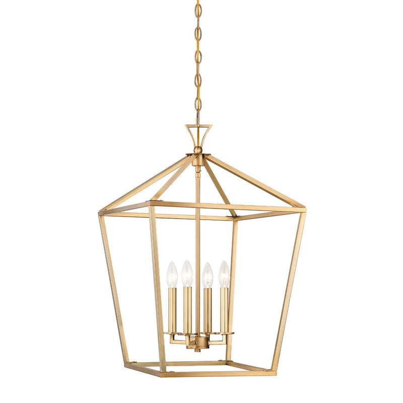 Four Light Pendant<br /><span style="color:#4AB0CE;">Entrega: 4-10 dias en USA</span><br /><span style="color:#4AB0CE;font-size:60%;">PREGUNTE POR ENTREGA EN PANAMA</span><br />Collection: Townsend<br />Finish: Warm Brass