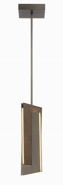 George Kovacs - P1641-895-L - LED Mini Pendant - Intersezioni - Midnight Iron And Faux Walnut