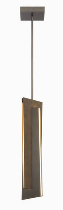 George Kovacs - P1642-895-L - LED Mini Pendant - Intersezioni - Midnight Iron And Faux Walnut