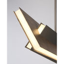 George Kovacs - P1649-895-L - LED Island Pendant - Intersezioni - Midnight Iron And Faux Walnut