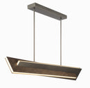 George Kovacs - P1649-895-L - LED Island Pendant - Intersezioni - Midnight Iron And Faux Walnut