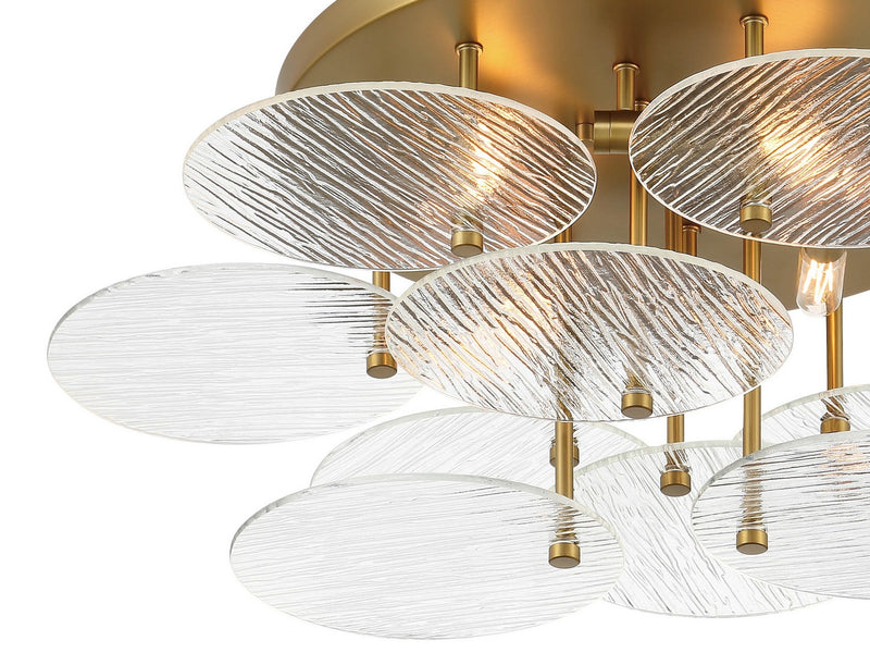 Four Light Flush Mount<br /><span style="color:#4AB0CE;">Entrega: 9-10 semanas en USA</span><br /><span style="color:#4AB0CE;font-size:60%;">PREGUNTE POR ENTREGA EN PANAMA</span><br />Collection: Artze<br />Finish: Soft Brass