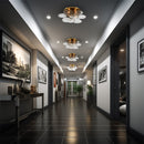 Four Light Flush Mount<br /><span style="color:#4AB0CE;">Entrega: 7-8 semanas en USA</span><br /><span style="color:#4AB0CE;font-size:60%;">PREGUNTE POR ENTREGA EN PANAMA</span><br />Collection: Artze<br />Finish: Soft Brass