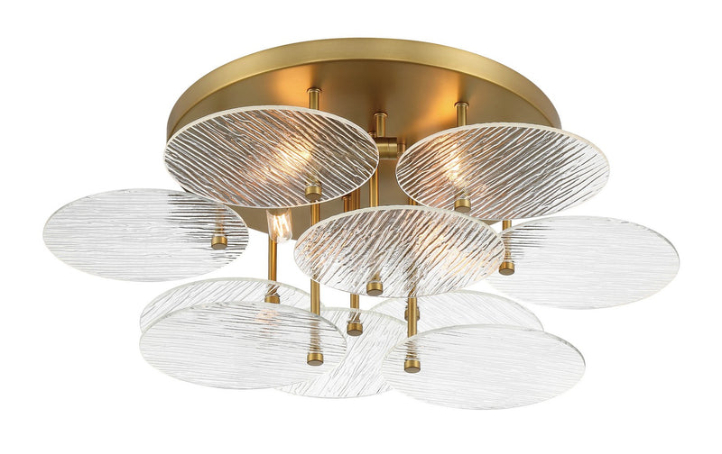 Four Light Flush Mount<br /><span style="color:#4AB0CE;">Entrega: 9-10 semanas en USA</span><br /><span style="color:#4AB0CE;font-size:60%;">PREGUNTE POR ENTREGA EN PANAMA</span><br />Collection: Artze<br />Finish: Soft Brass
