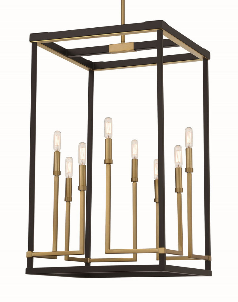 Eight Light Pendant<br /><span style="color:#4AB0CE;">Entrega: 4-10 dias en USA</span><br /><span style="color:#4AB0CE;font-size:60%;">PREGUNTE POR ENTREGA EN PANAMA</span><br />Collection: UNION ESTATES<br />Finish: Coal And Soft Brass