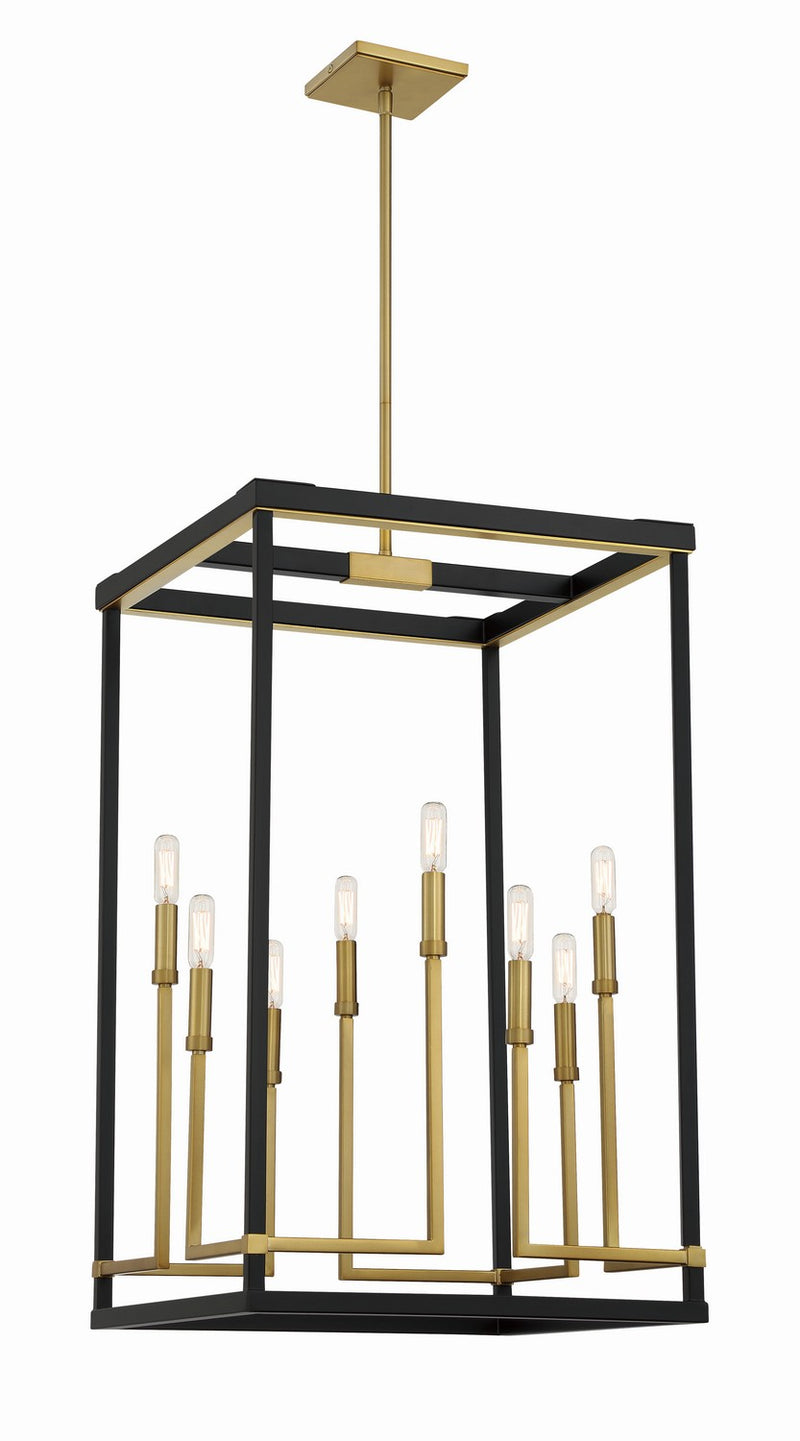 Eight Light Pendant<br /><span style="color:#4AB0CE;">Entrega: 4-10 dias en USA</span><br /><span style="color:#4AB0CE;font-size:60%;">PREGUNTE POR ENTREGA EN PANAMA</span><br />Collection: UNION ESTATES<br />Finish: Coal And Soft Brass