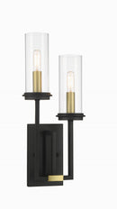 Minka-Lavery - 3202-781 - Two Light Wall Sconce - Hillstone - Sand Coal And Soft Brass