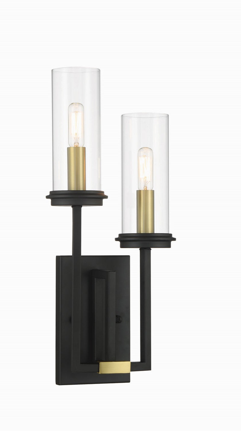 Minka-Lavery - 3202-781 - Two Light Wall Sconce - Hillstone - Sand Coal & Soft Brass