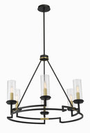 Minka-Lavery - 3206-781 - Six Light Chandelier - Hillstone - Sand Coal And Soft Brass
